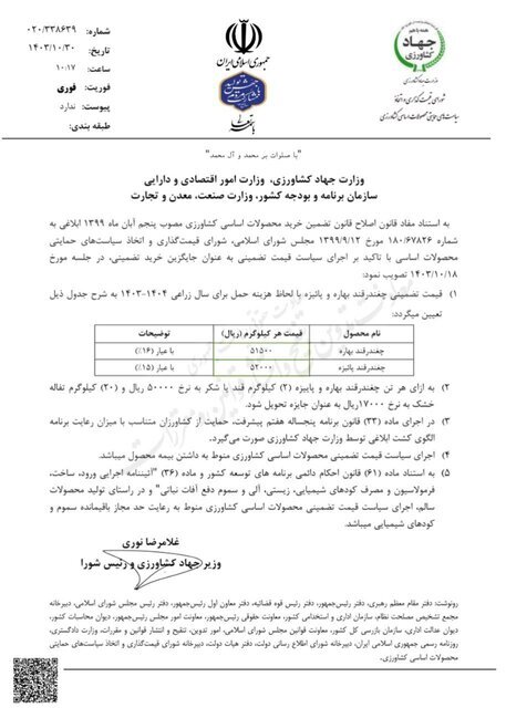 نرخ خرید تضمینی چغندر قند نرخ خرید تضمینی چغندر قند
