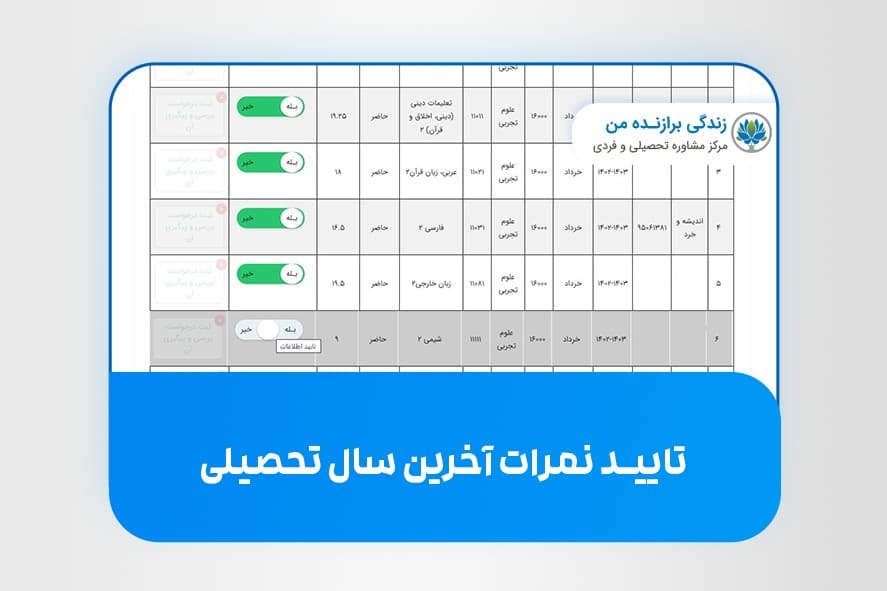 نحوه تأیید سوابق تحصیلی ۱۴۰۴ + آموزش تصویری نحوه تأیید سوابق تحصیلی ۱۴۰۴ + آموزش تصویری