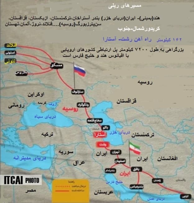 هدف ایجاد کریدور بینالمللی شمال-جنوب هدف ایجاد کریدور بینالمللی شمال-جنوب