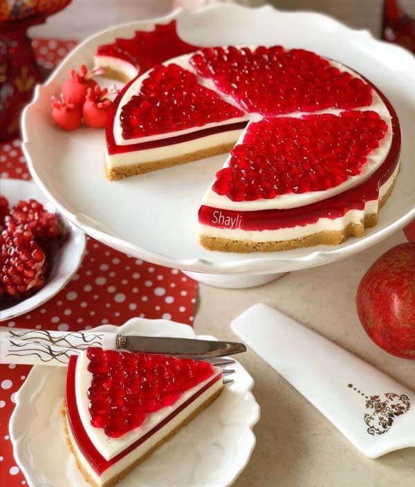 طرز تهیه چیز کیک یلدایی انار+ فیلم طرز تهیه چیز کیک یلدایی انار+ فیلم