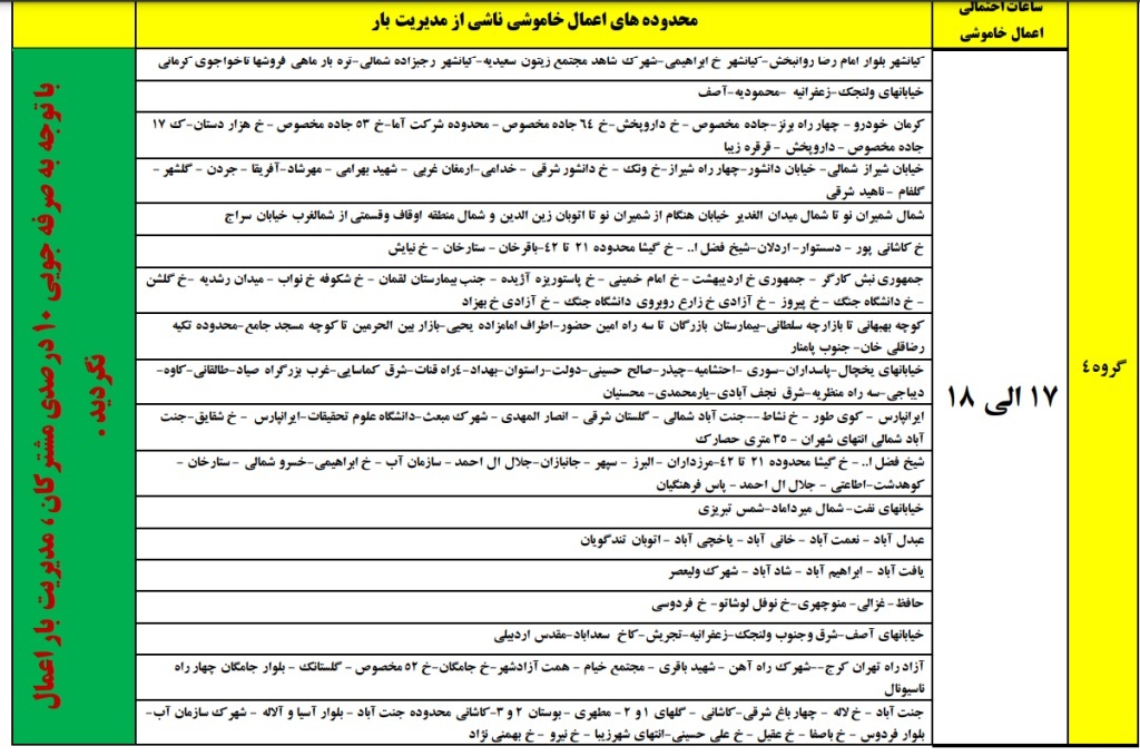 آغاز مجدد برنامه قطعی برق آغاز مجدد برنامه قطعی برق