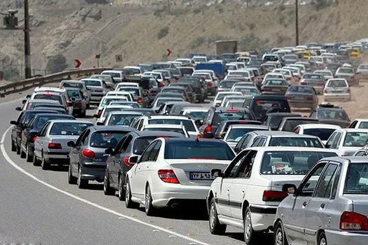 ترافیک سنگین در محور چالوس و هراز