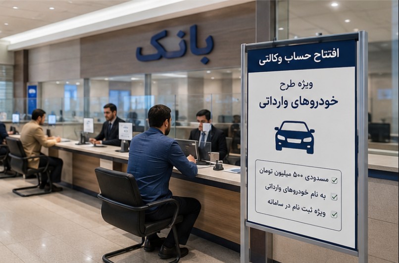 مهلت وکالتی کردن حساب برای خودروهای وارداتی تیر ۱۴۰۵ + نحوه وکالتی کردن حساب مهلت وکالتی کردن حساب برای خودروهای وارداتی