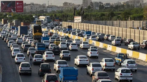 ترافیک سنگین در محورهای شمالی و آزادراه‌های تهران
