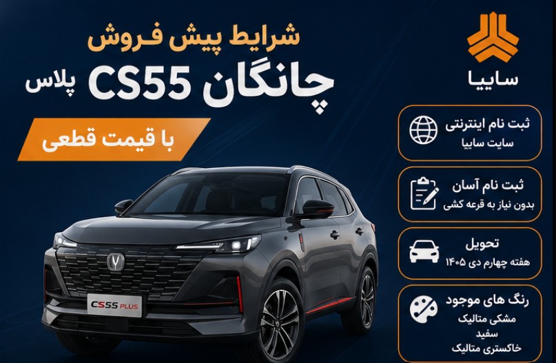 شرایط پیش فروش چانگان cs55 + قیمت و سایت ثبت نام سایپا پیش فروش چانگان cs55