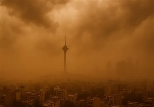 هشدار زرد هواشناسی درباره احتمال وقوع طوفان گرد و خاک در تهران