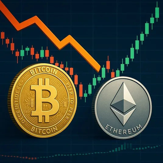 نوسان در بازار کریپتو؛ سرمایه&zwnj;ها از بیت&zwnj;کوین به اتریوم منتقل شد