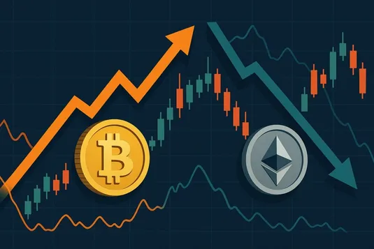 بازار کریپتو در نوسان؛ بیت&zwnj;کوین و اتریوم در دو مسیر متفاوت