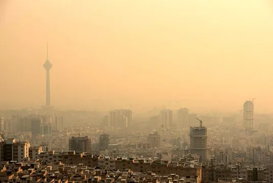 شاخص آلودگی هوای تهران امروز ۲۵ بهمن