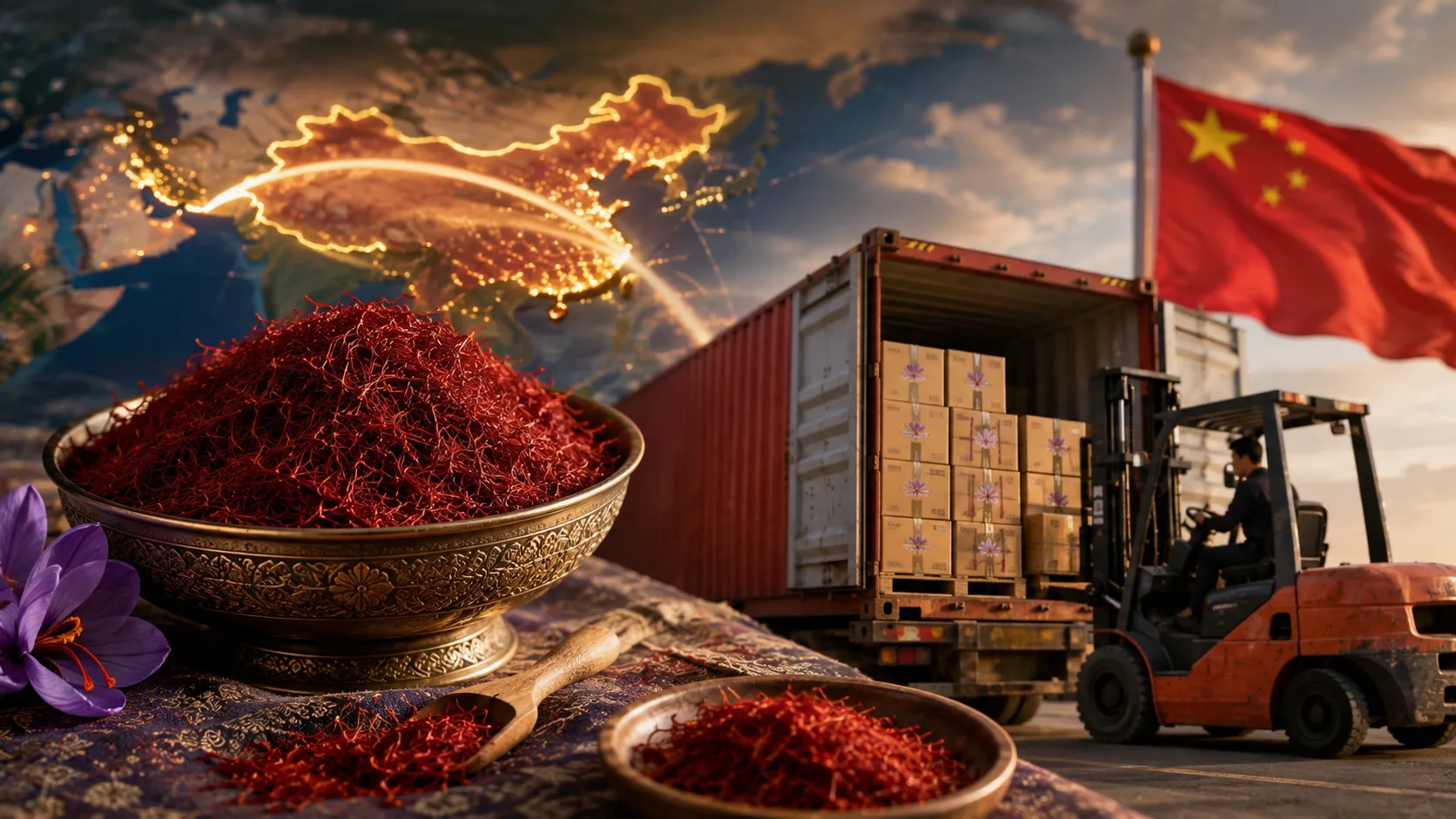 زعفران به چین