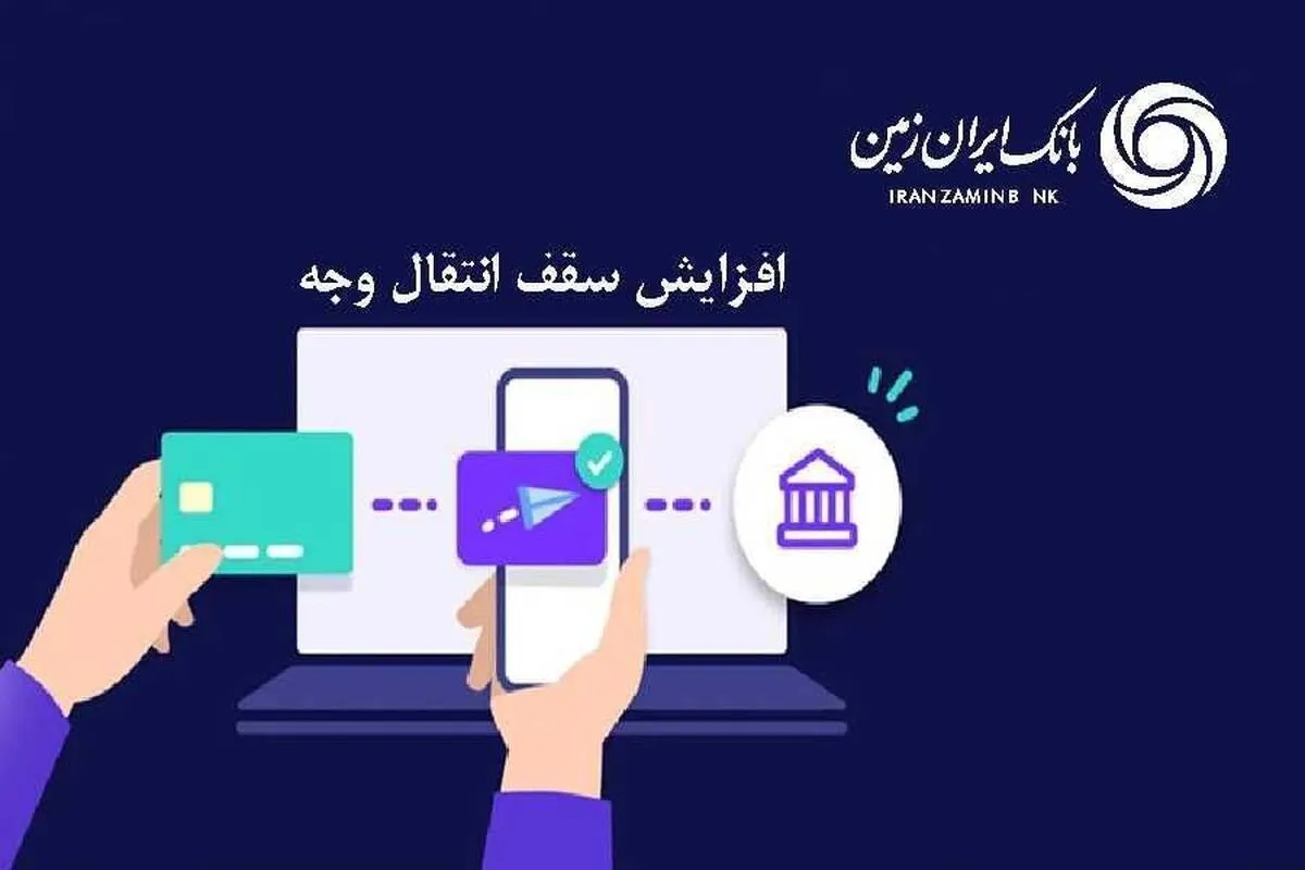 افزایش سقف انتقال وجه بین بانکی حضوری و غیرحضوری در بانک ایران زمین