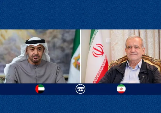 گفت&zwnj;وگوی تلفنی پزشکیان با رئیس امارات متحده عربی