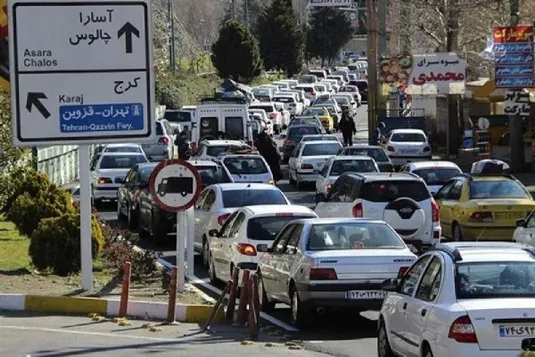 تردد در آزادراه تهران-شمال و جاده چالوس ممنوع شد